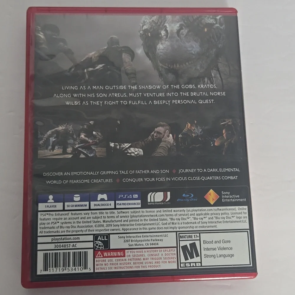 Sony PS4 God of War - Red Case